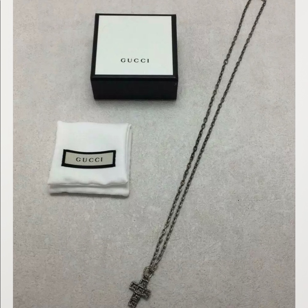 Gucci Sterling Cross Necklace